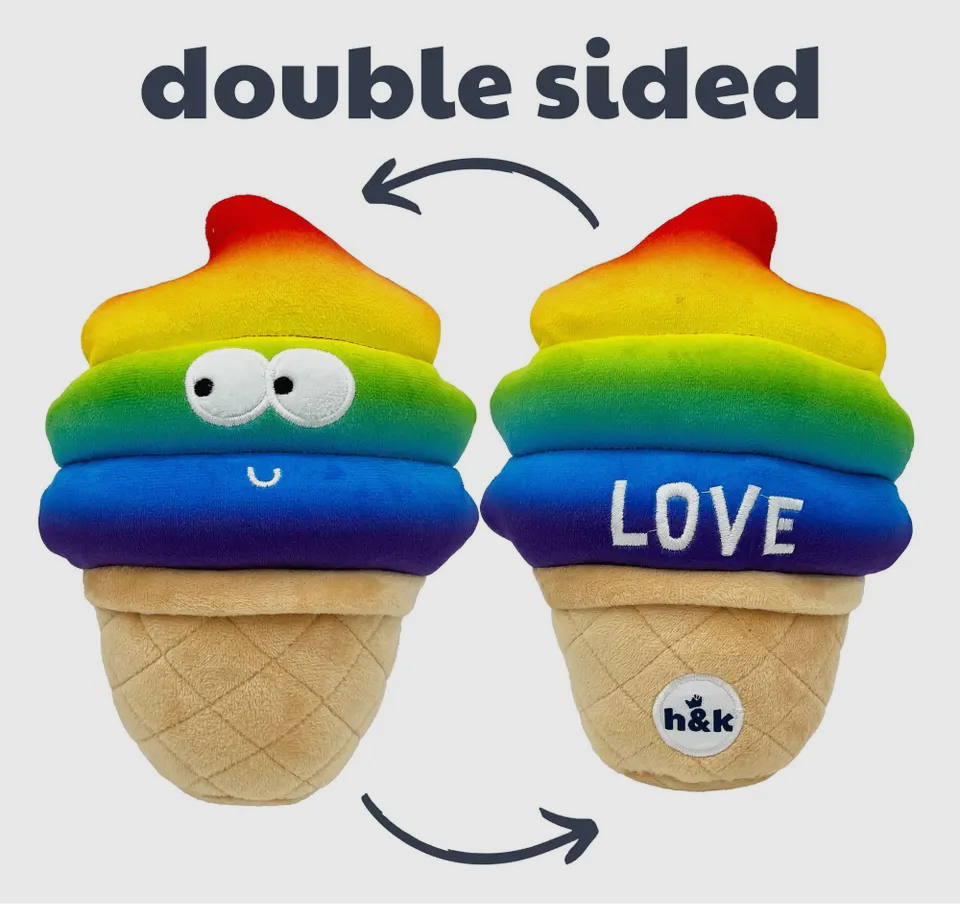 Rainbow Cone Dog Toy