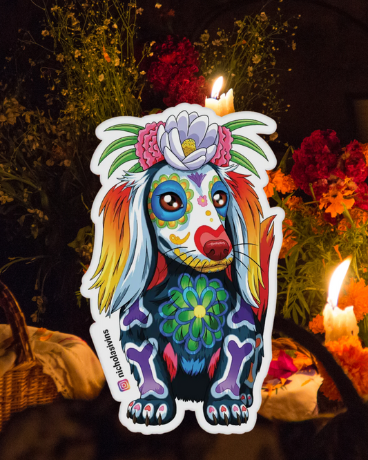 Long Haired Dachshund Sticker