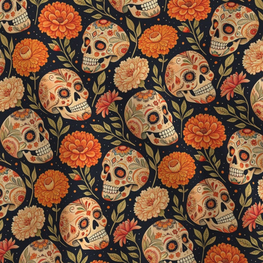 Sugar Skull flower eye dog bandana